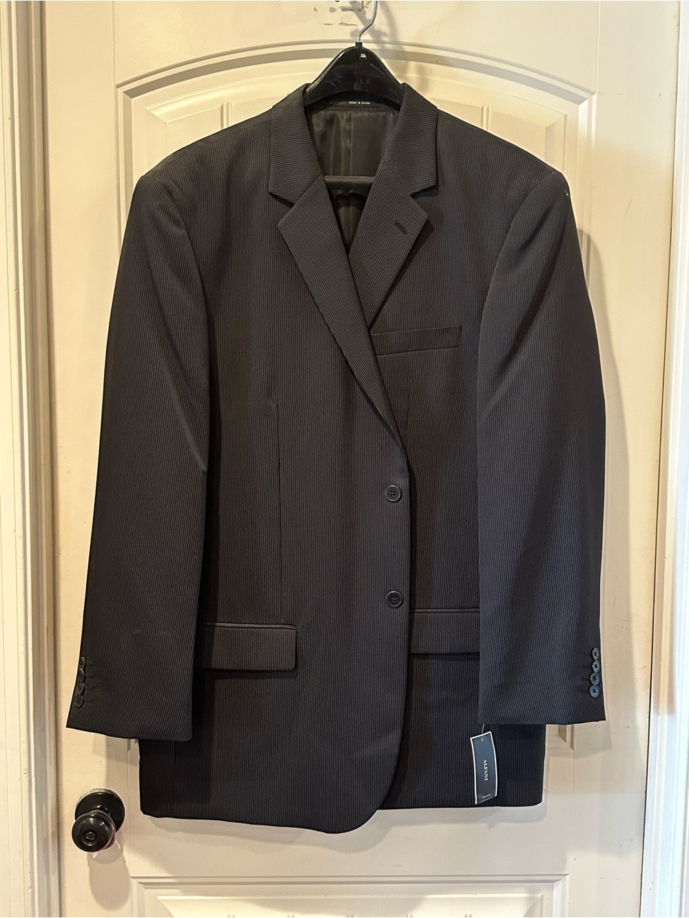 Men‘s Alfani Blazer Suit Jacket Black Pinstripes Size XXL *New with Tags*